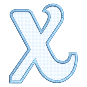 Matriz de bordado Monograma - Letra X (Aplique)