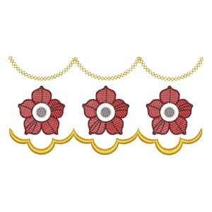 Matriz de bordado Barrinha Floral