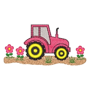 Trator na Fazendinha floral