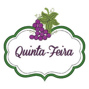 Matriz de bordado Semaninha de Frutas Quinta