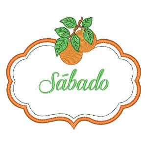 Matriz de bordado Semaninha de Frutas Sábado