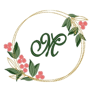 Ramo floral - Moldura letra