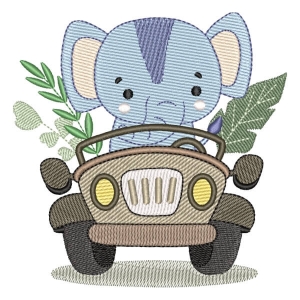 Elefante Safari no carro  (Pontos Leves)