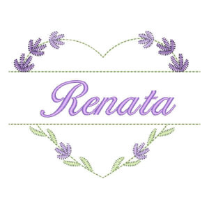 Coração com lavandas