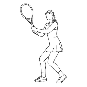 Mulher Esportista em Contorno Tênis