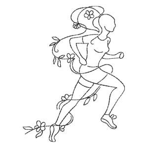 Mulher Esportista em Contorno Corrida