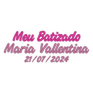 Matriz de bordado Nome Meu Batizado