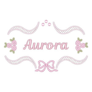 Moldura com Flores e nome