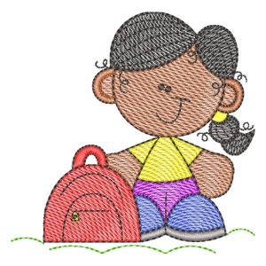 Volta as aulas Menina e mochila