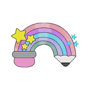 Lápis Arco-íris Volta às Aulas (Pontos Leves)