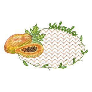 Matriz de bordado Semaninha Sabado com Frutas