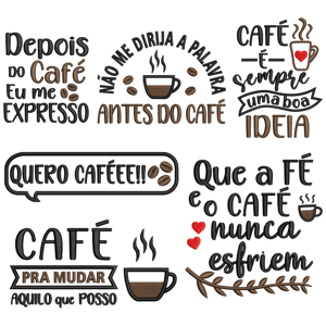 Pacote de Matrizes Frases Café