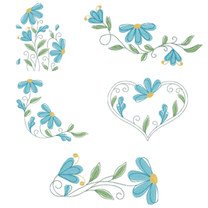  Arranjo Floral Azul