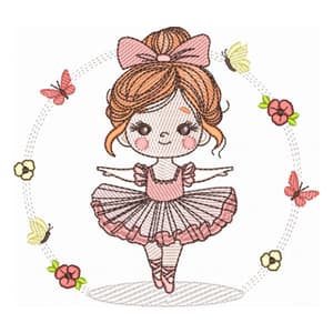 Matriz de bordado Menina Bailarina