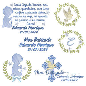 Pacote de Matrizes Batizado Menino Fofo