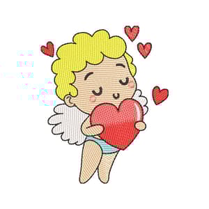 Cupid in Love (Quick Stitch) Embroidery Design