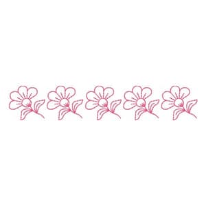 Barrinha de flores contorno
