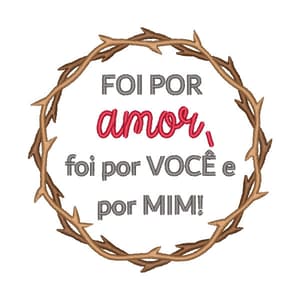 Matriz de bordado Páscoa Cruz de Espinhos (Pontos Leves)