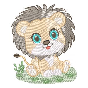 Lion Boy Safari (Light Spots) Embroidery Design
