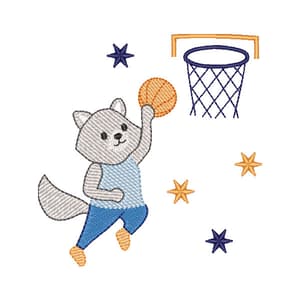 Lobinho Jogando Basquete