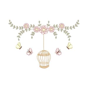 Floral com Gaiola Delicado