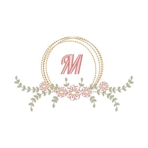 Moldura Inicial com Flores Jardim Delicado