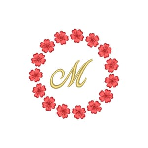 Matriz de bordado Moldura Florzinha