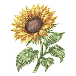 Sunflower (Realistic) Embroidery Design