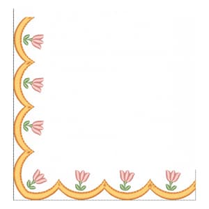 Matriz de bordado Barrinha Floral de Canto