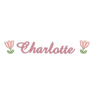 Matriz de bordado Nome Decorativo Floral