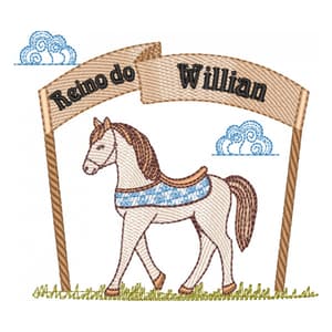 Matriz de bordado Cavalo do Príncipe (Pontos Leves)