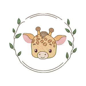 Girafa na Moldura (Pontos Leves)