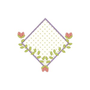 Tulip Frame Embroidery Design