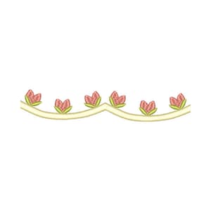 Tulip Barred 2 Embroidery Design