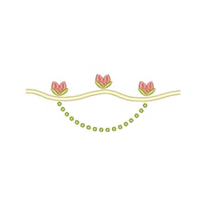 Matriz de bordado Barrado Tulipa 1
