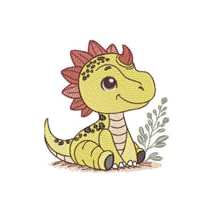 Matriz de bordado Dinossauro Cute (Pontos Leves)