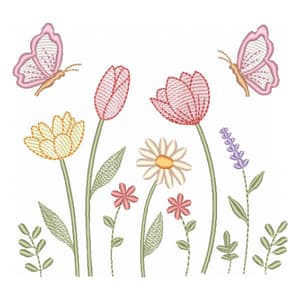 Jardim com Borboletas