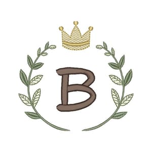 Moldura com Coroa e Letra