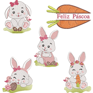 Pacote de Matrizes Coelhinhas Fofas (Pontos Leves)