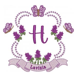 Moldura Lavanda Letra H