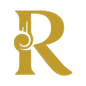 Letra R gold
