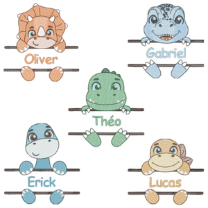 Pacote de Matrizes Dinossauros com Nomes (Pontos Leves)