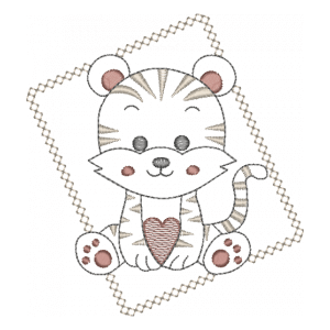 Boho Safari in Contour (Quick Stitch) Embroidery Design