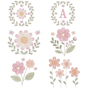 Delicate Floral (Quick Stitch) Design Pack