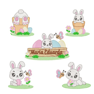 Pacote de Matrizes Coelhinha Cute (Pontos Leves)