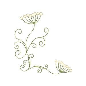 Delicate Floral Embroidery Design