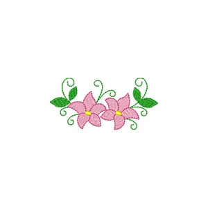 Floral bunch of flowers Embroidery Design