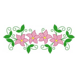 Floral bunch of flowers Embroidery Design