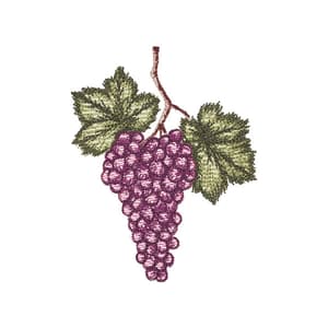 Grapes (Realistic) Embroidery Design