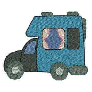 Camping Embroidery Design